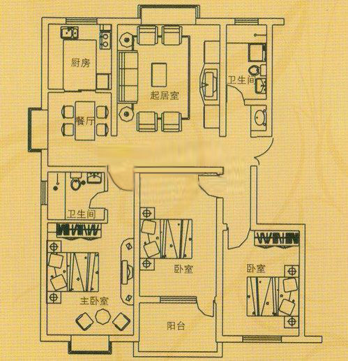 124.7㎡ 3室2廳