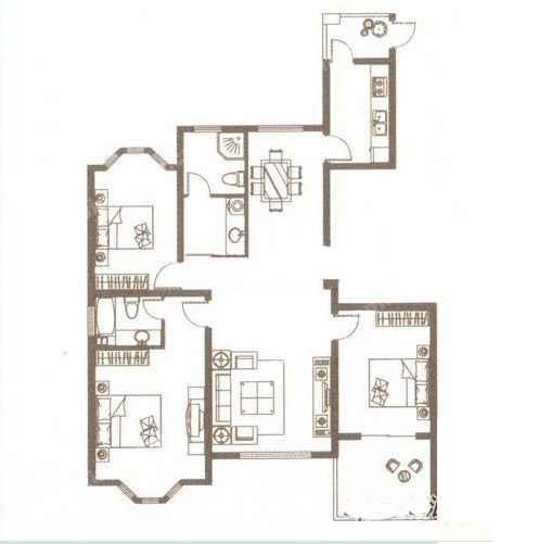 3室2廳2衛(wèi)142㎡（實(shí)際測量148.15㎡）