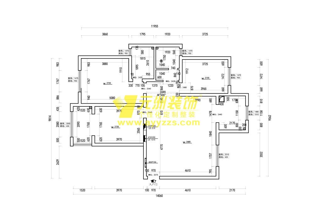 東單元25層西戶(hù)·140平米